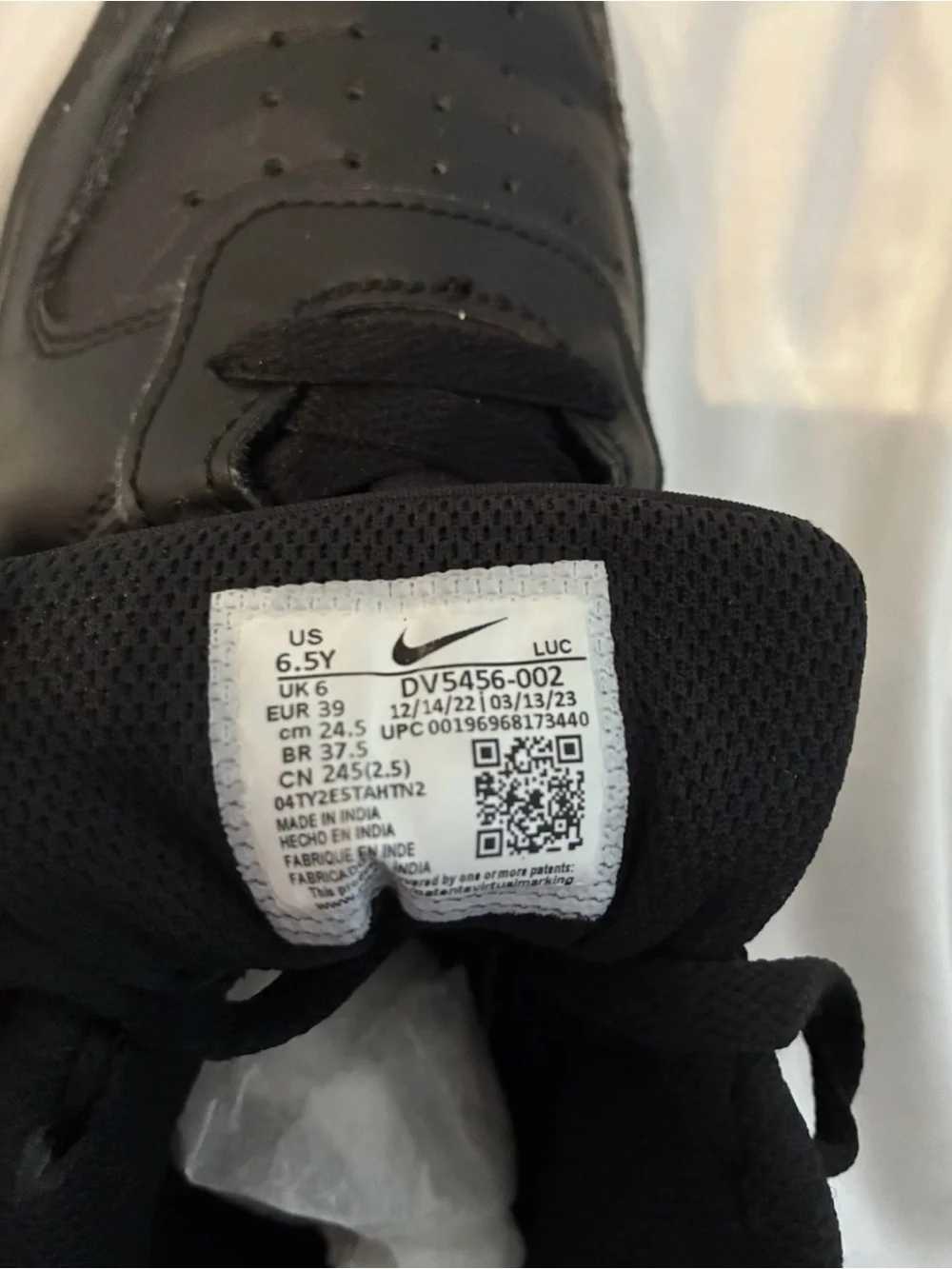 Nike Court Borough Low Recraft Shoes Youth 6.5 Lace Up Sneakers DV5456-002